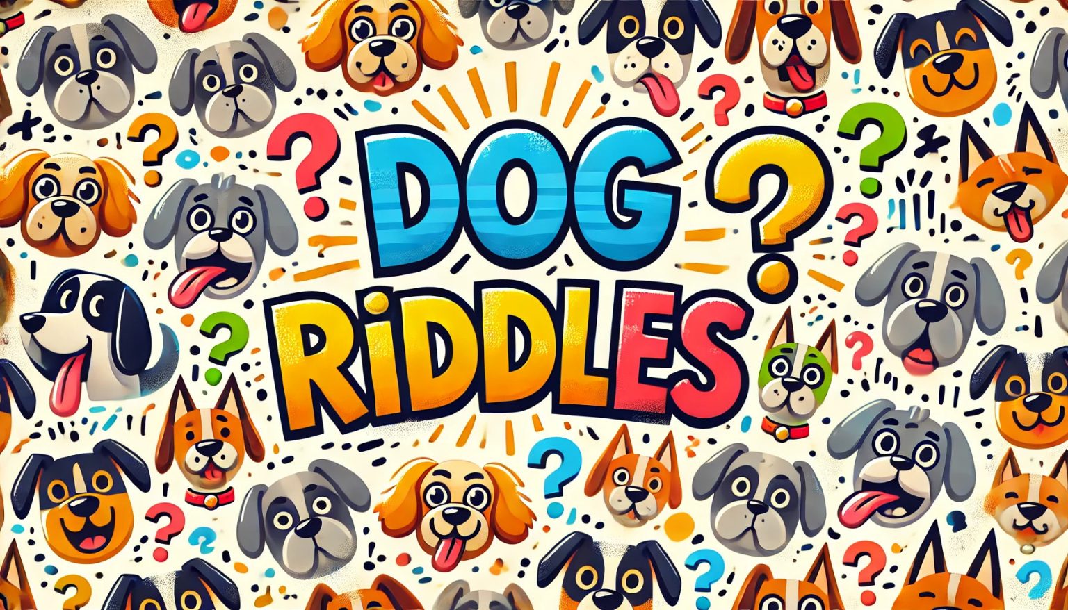 A banner image featuring dog riddles