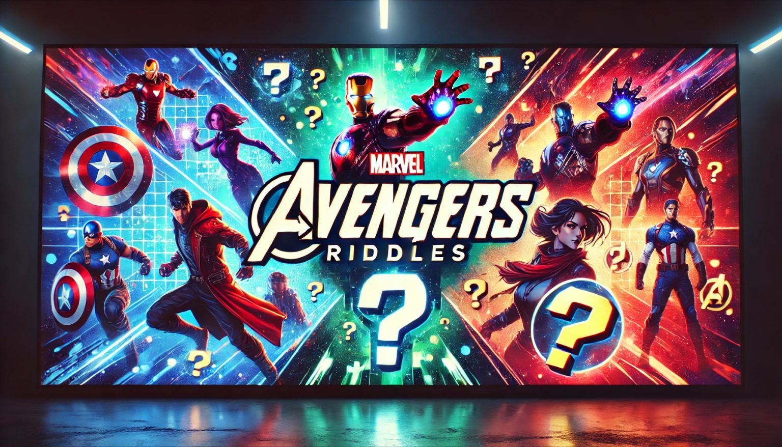 A banner image featuring avengers riddles