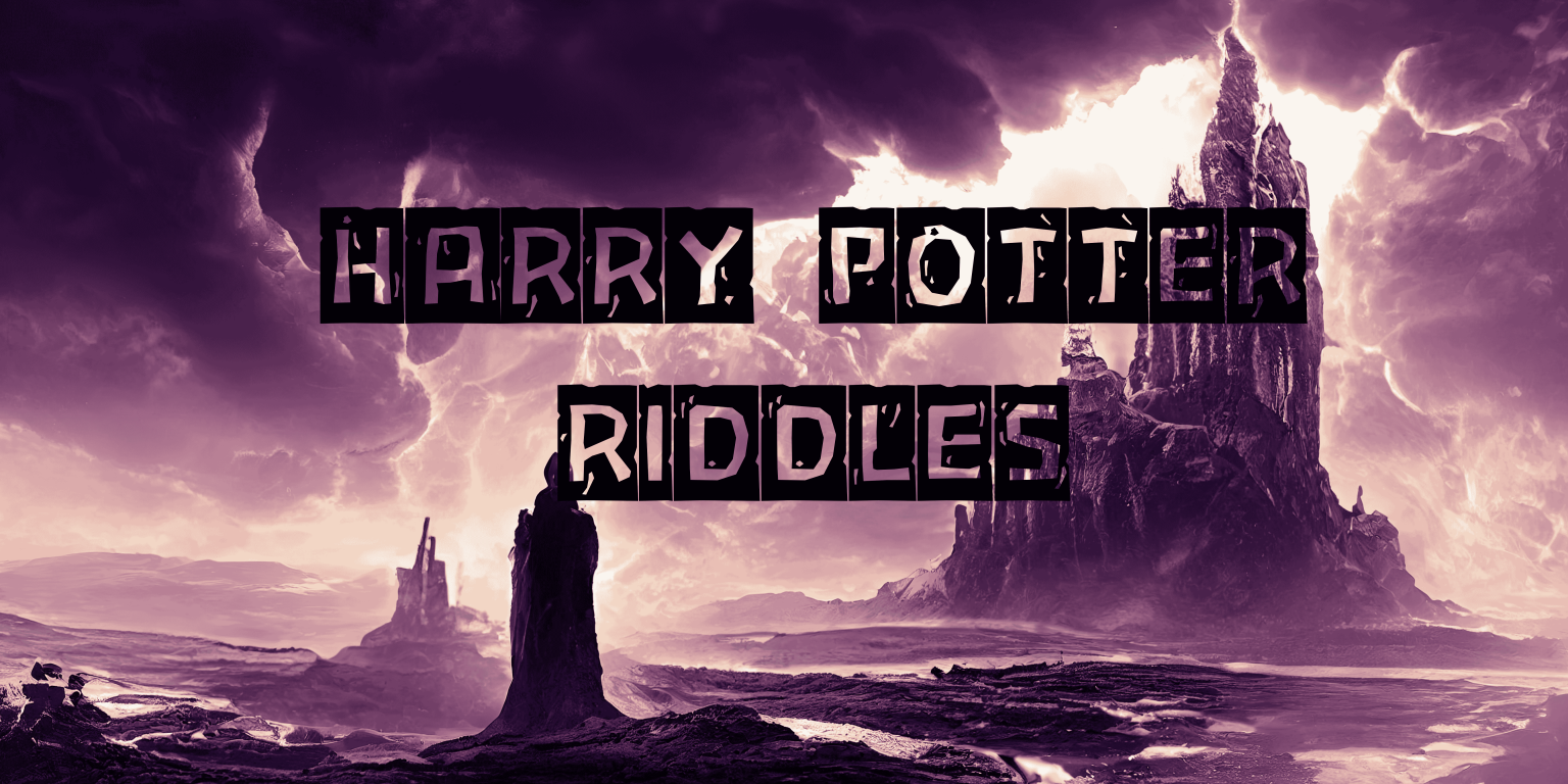 A banner image featuring Harry Potter Riddles