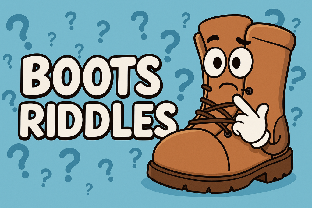 A banner image for riddlespot.com featuring Boots Riddles