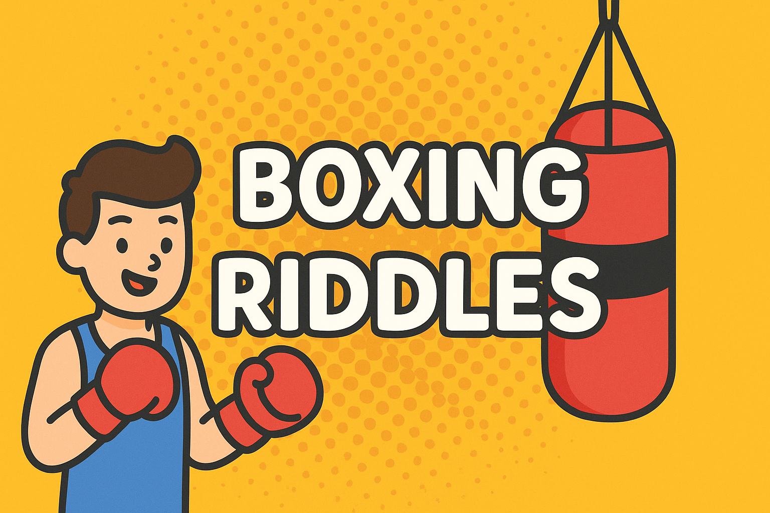 A banner image for riddlespot.com featuring Boxing Riddles
