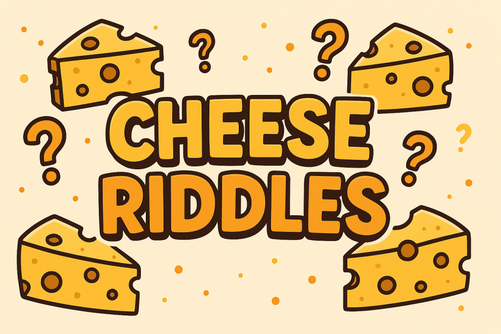 A banner image for riddlespot.com featuring Cheese Riddles