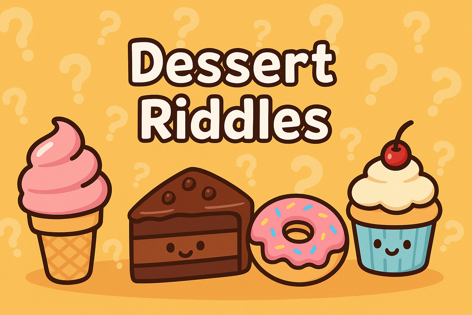 A banner image for riddlespot.com featuring Dessert Riddles