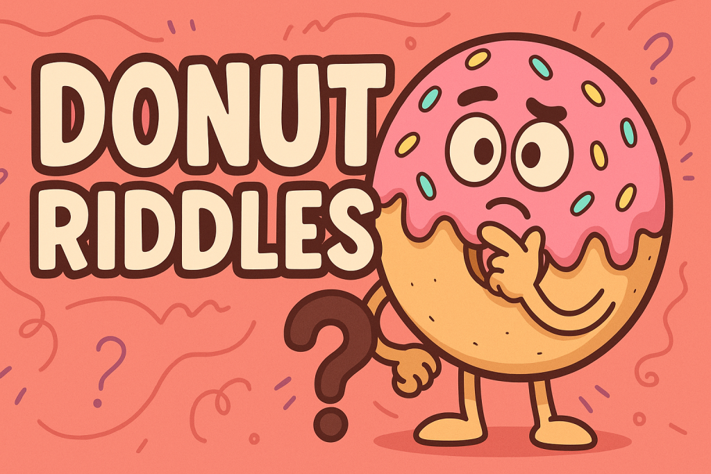 A banner image for riddlespot.com featuring Donut Riddles