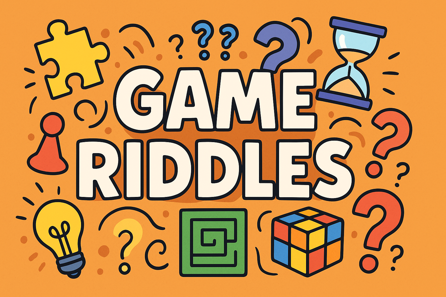 A banner image for riddlespot.com featuring Game Riddles