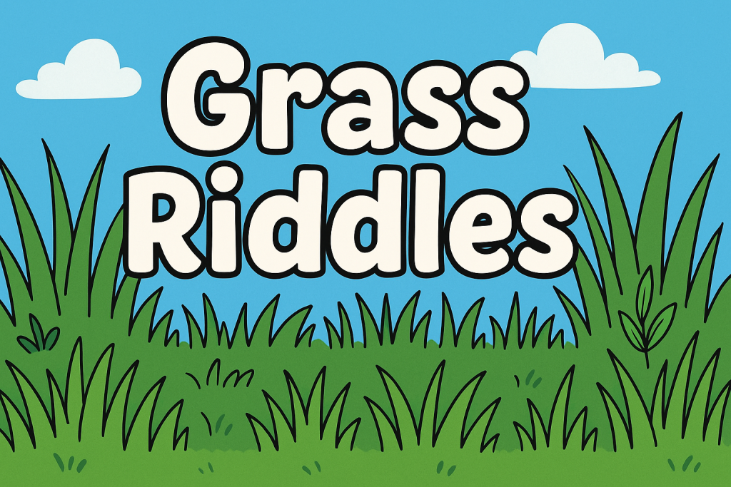 A banner image for riddlespot.com featuring Grass Riddles