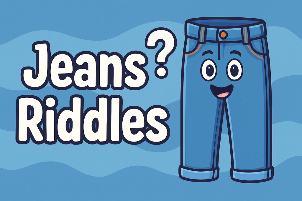 A banner image for riddlespot.com featuring Jeans Riddles