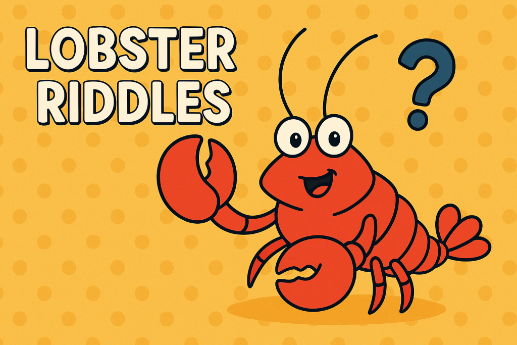 A banner image for riddlespot.com featuring Lobster Riddles