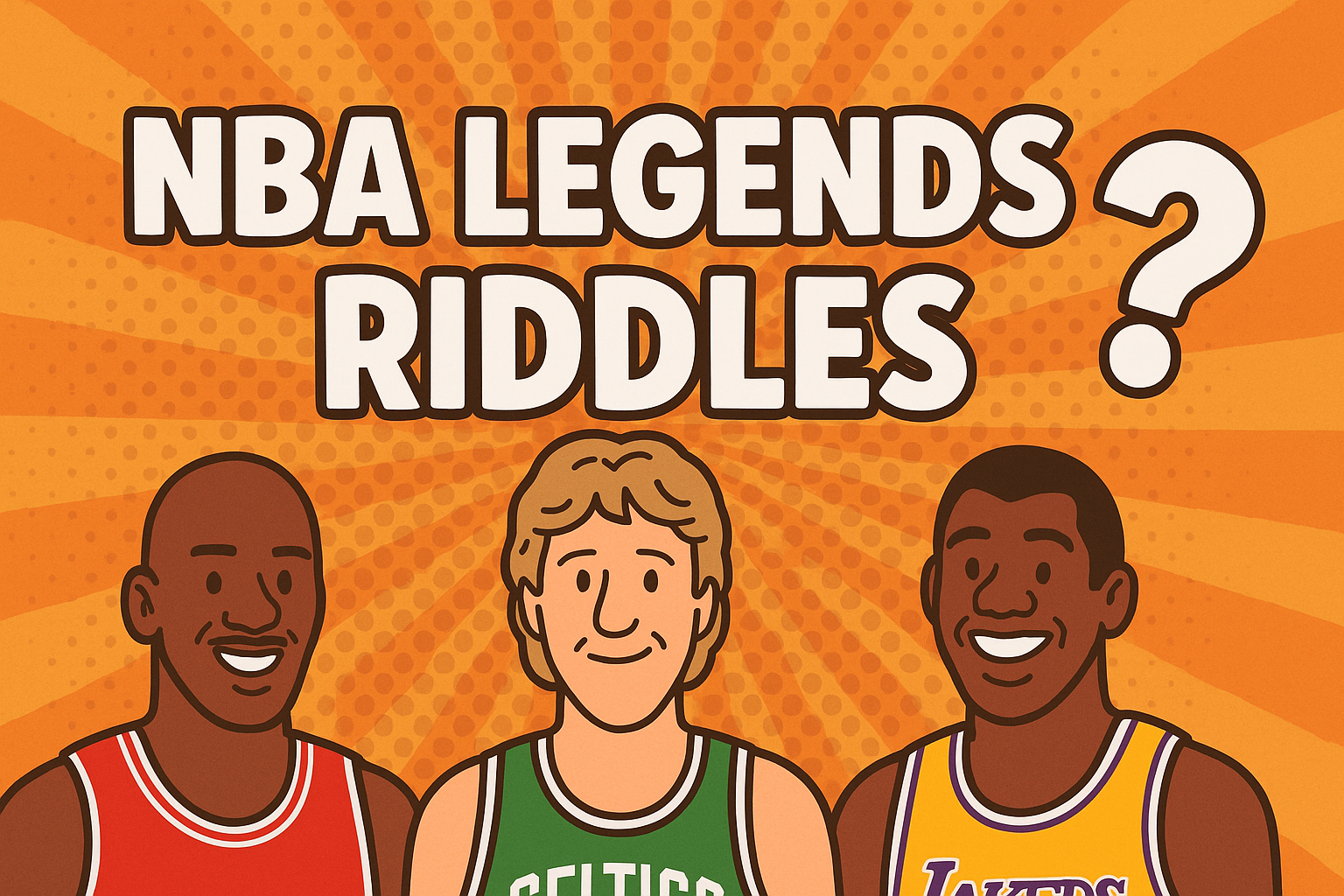 A banner image for riddlespot.com featuring NBA Legends Riddles