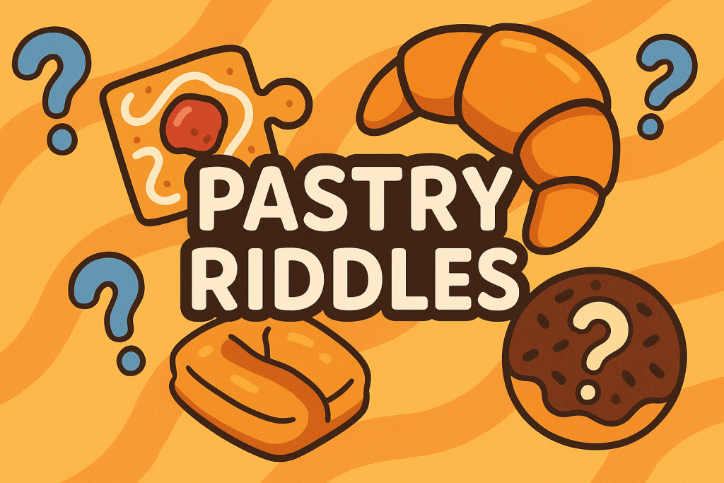 A banner image for riddlespot.com featuring Pastry Riddles