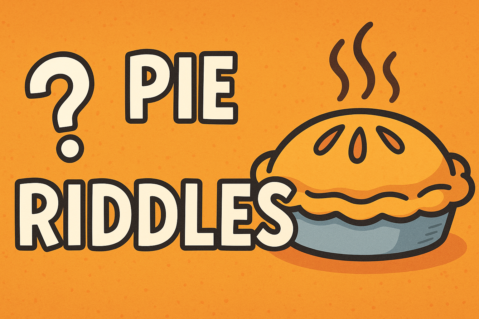 A banner image for riddlespot.com featuring Pie Riddles