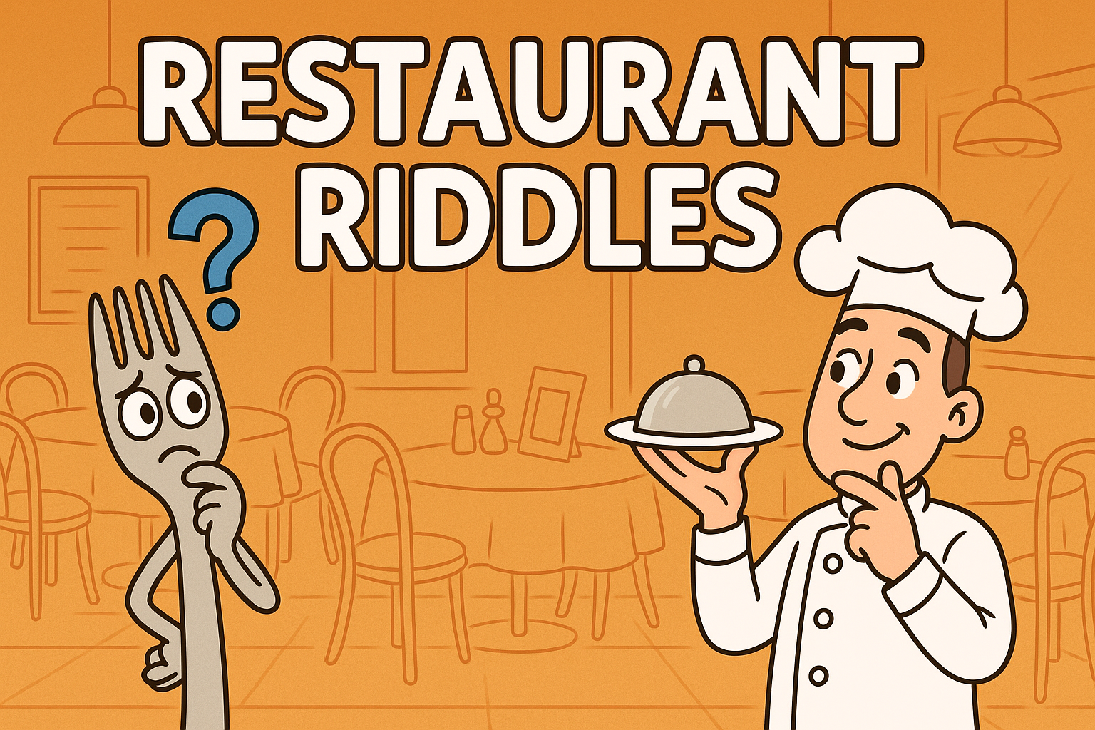 A banner image for riddlespot.com featuring Restaurant Riddles