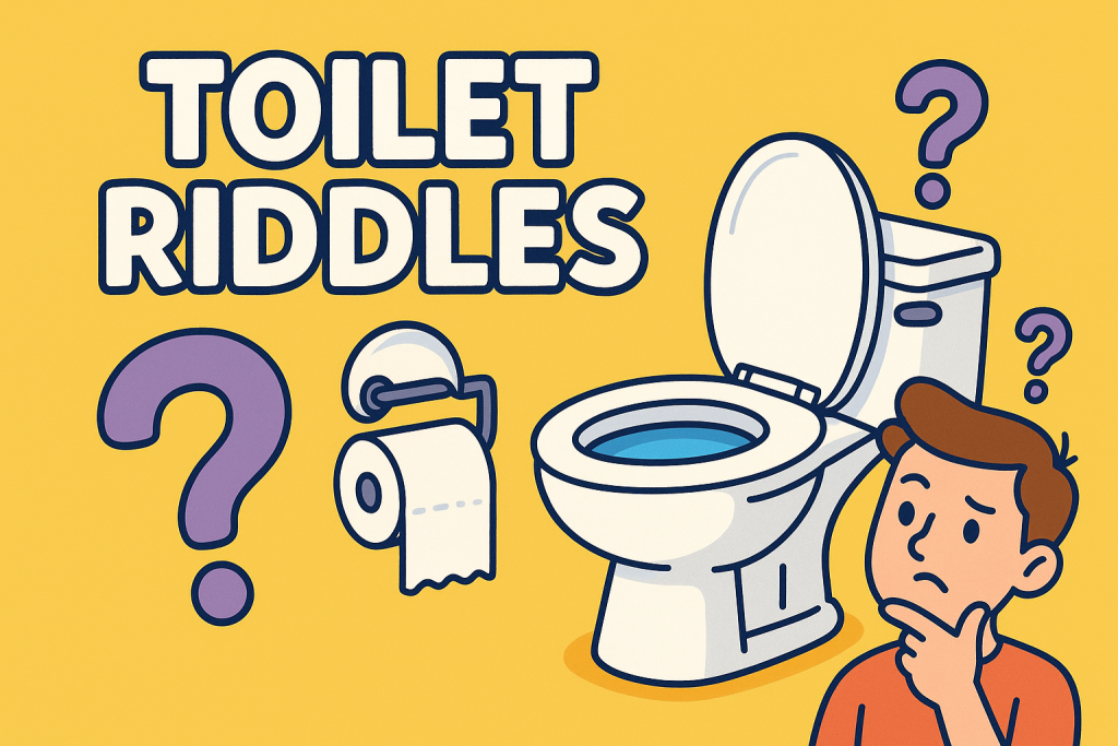 A banner image for riddlespot.com featuring Toilet Riddles