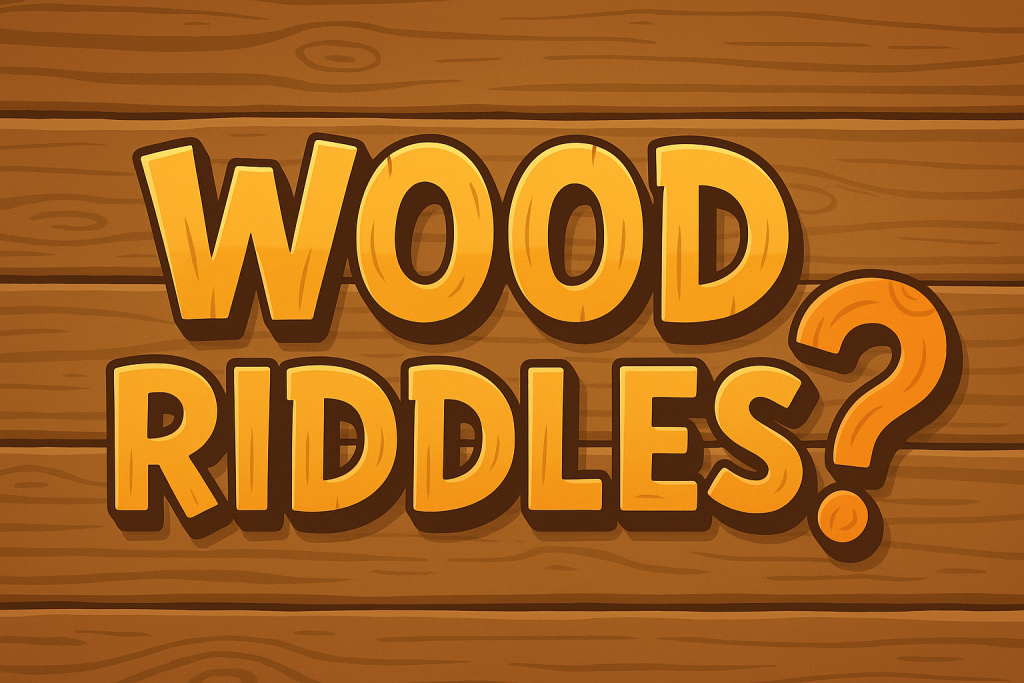 A banner image for riddlespot.com featuring Wood Riddles