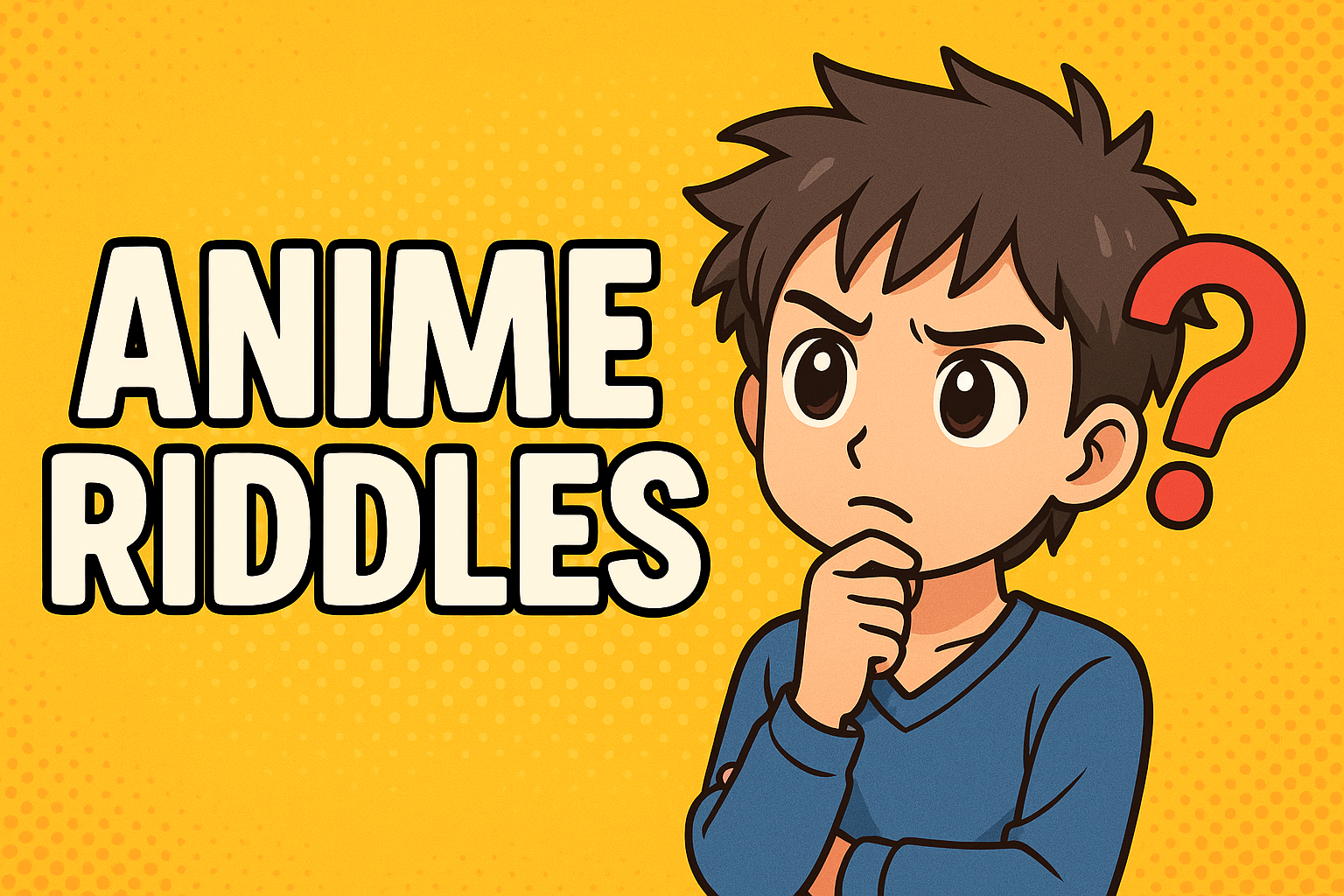 A banner image for riddlespot.com featuring Anime Riddles