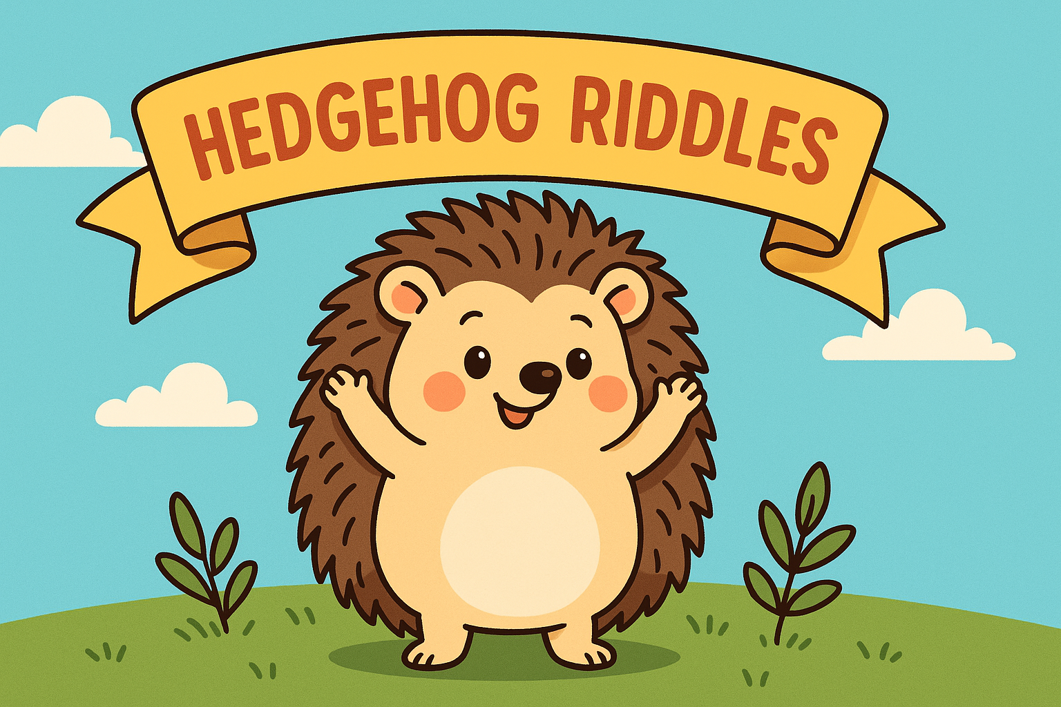 A banner image for riddlespot.com featuring Hedgehog Riddles