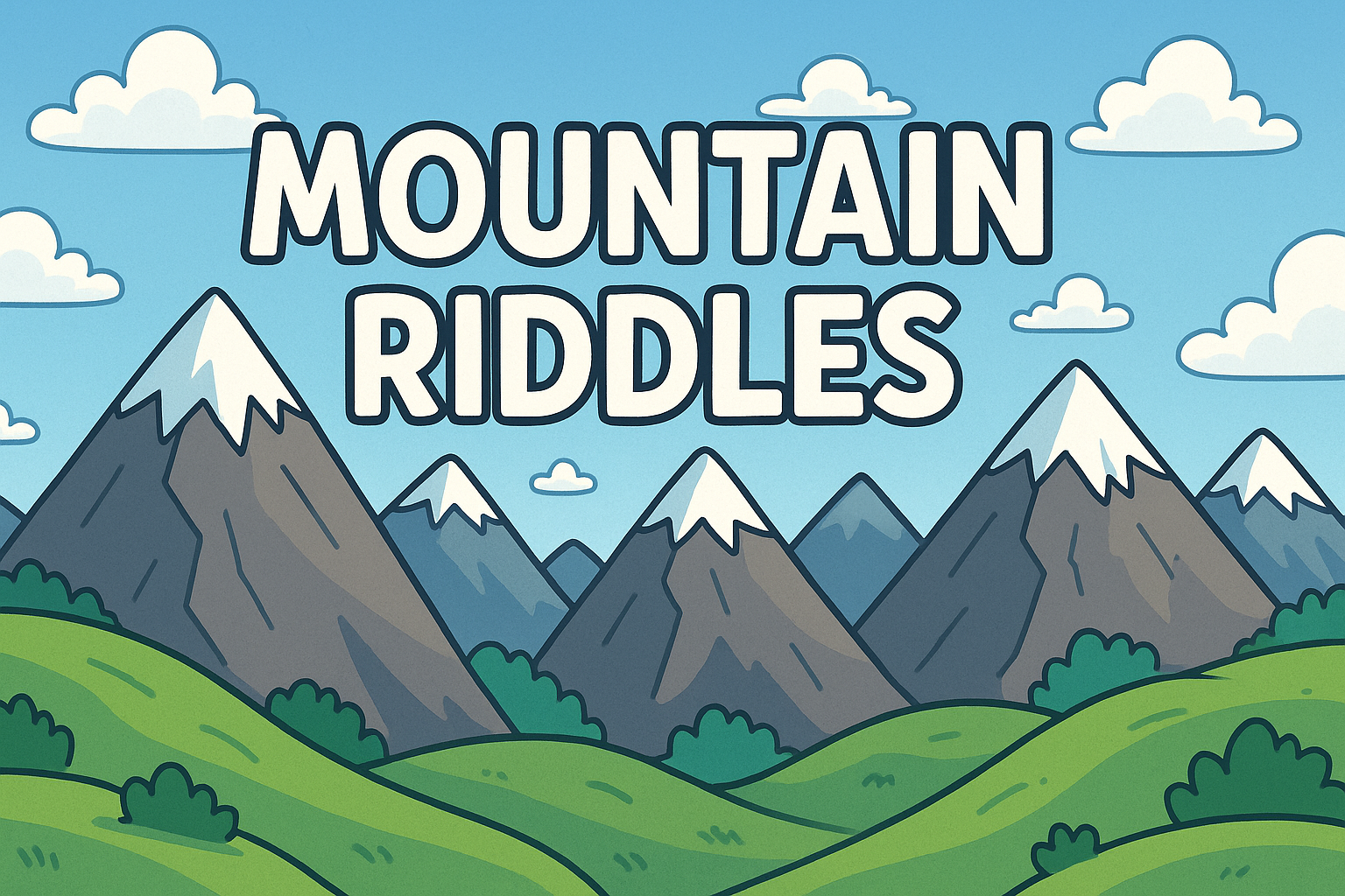A banner image for riddlespot.com featuring Mountain Riddles