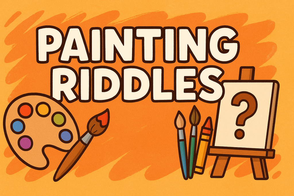 A banner image for riddlespot.com featuring Painting Riddles