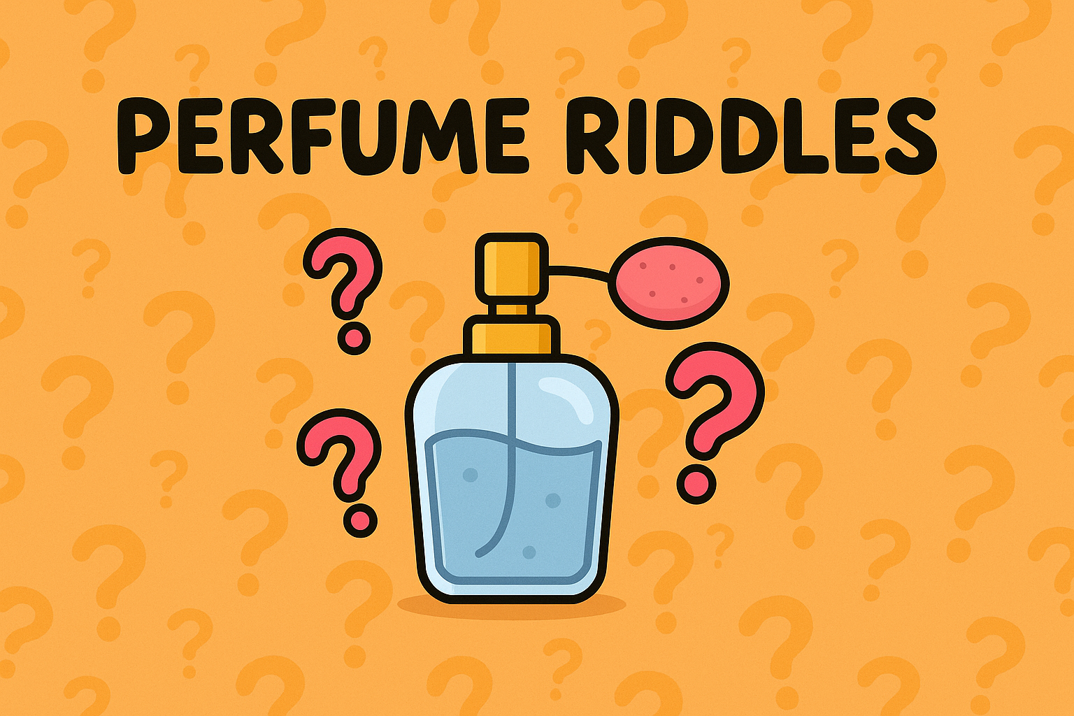 A banner image for riddlespot.com featuring Perfume Riddles