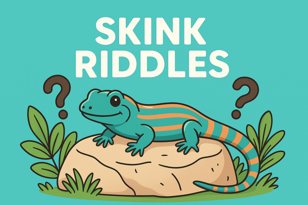 A banner image for riddlespot.com featuring Skink Riddles