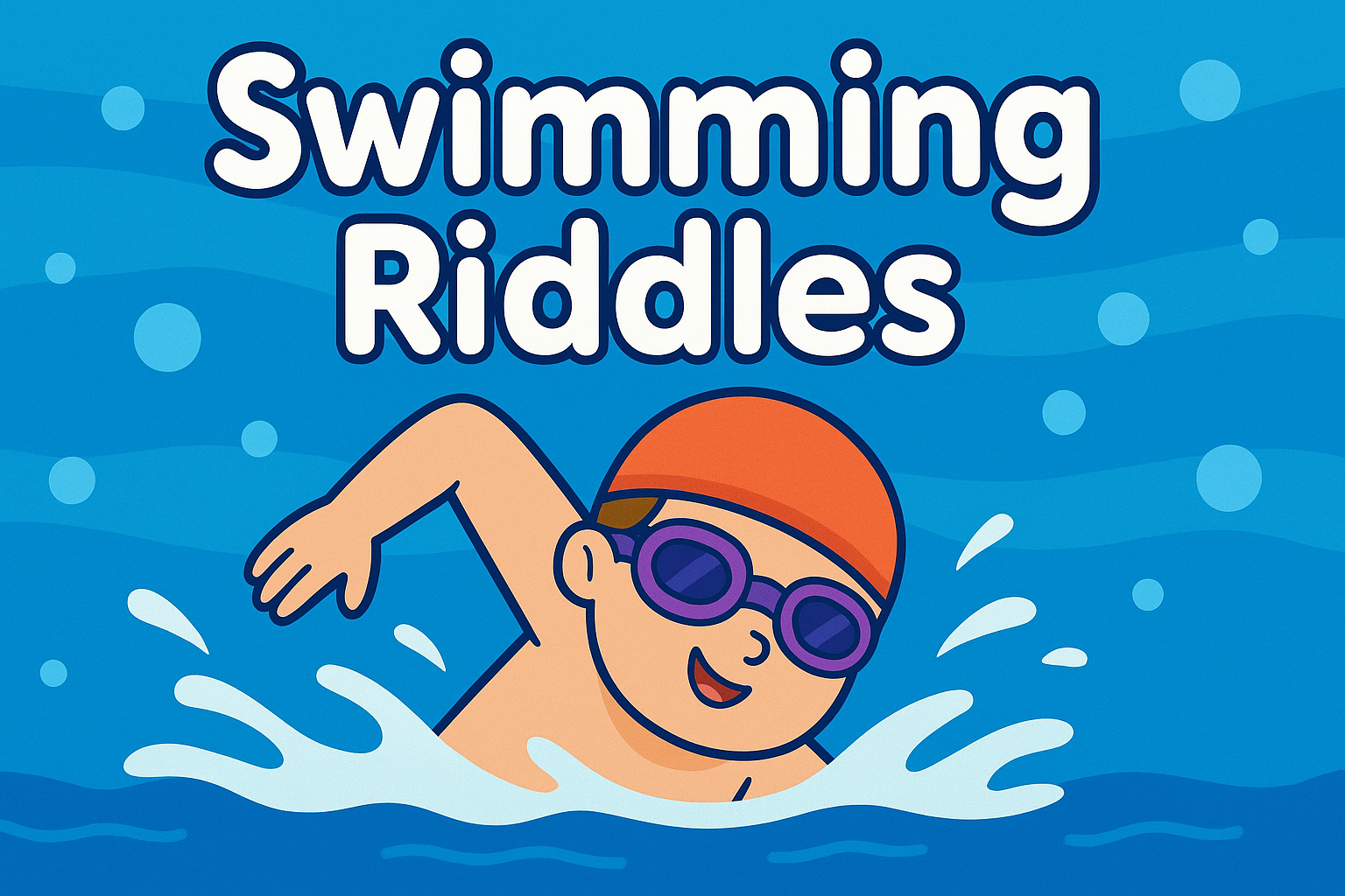A banner image for riddlespot.com featuring Swimming Riddles