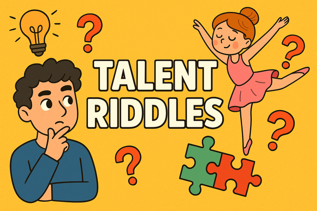 A banner image for riddlespot.com featuring Talent Riddles