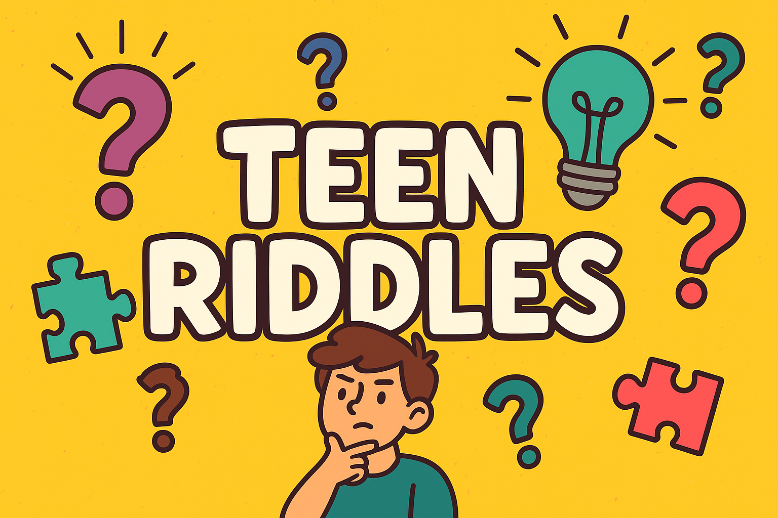 A banner image for riddlespot.com featuring Teen Riddles
