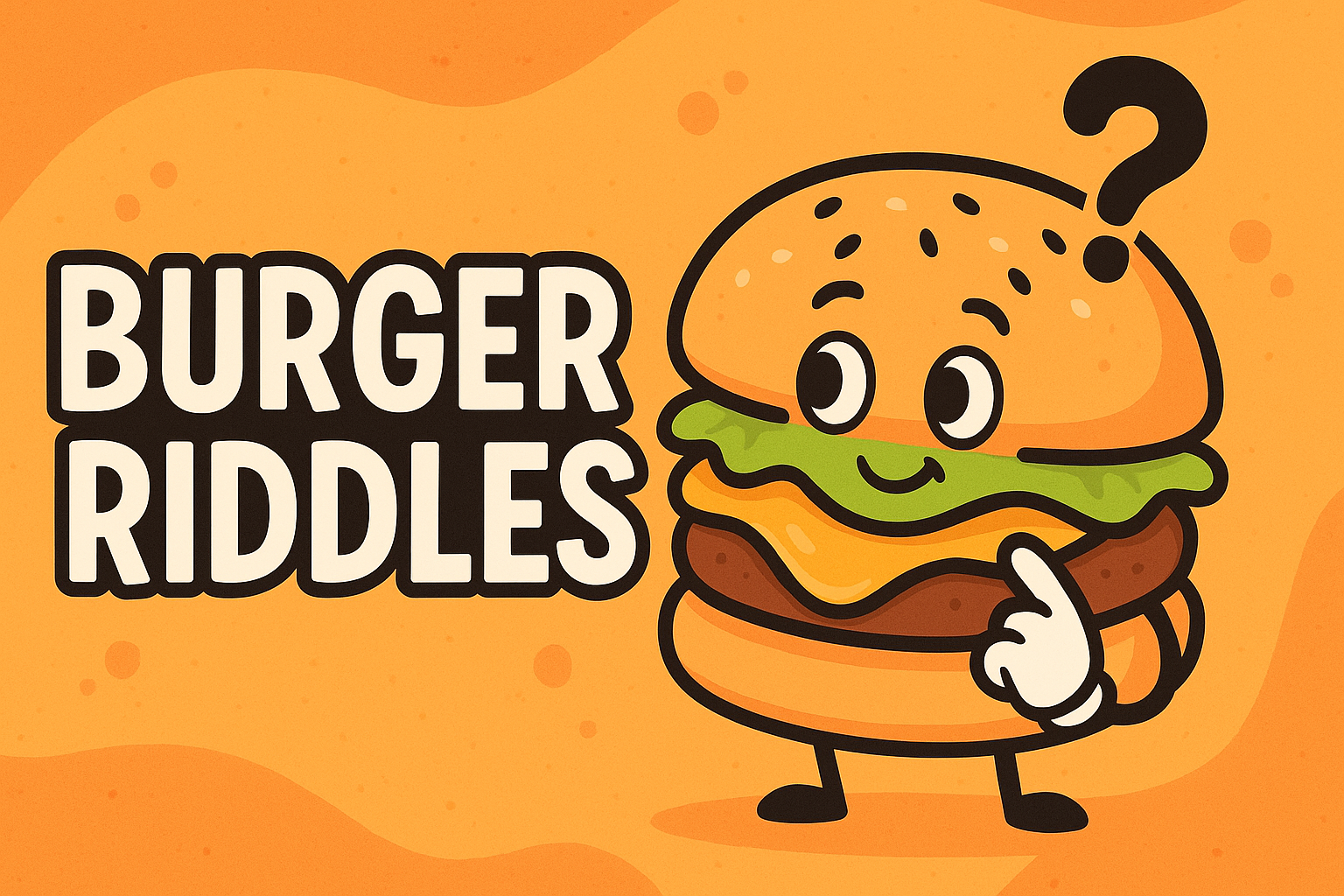 A banner image for riddlespot.com featuring Burger Riddles