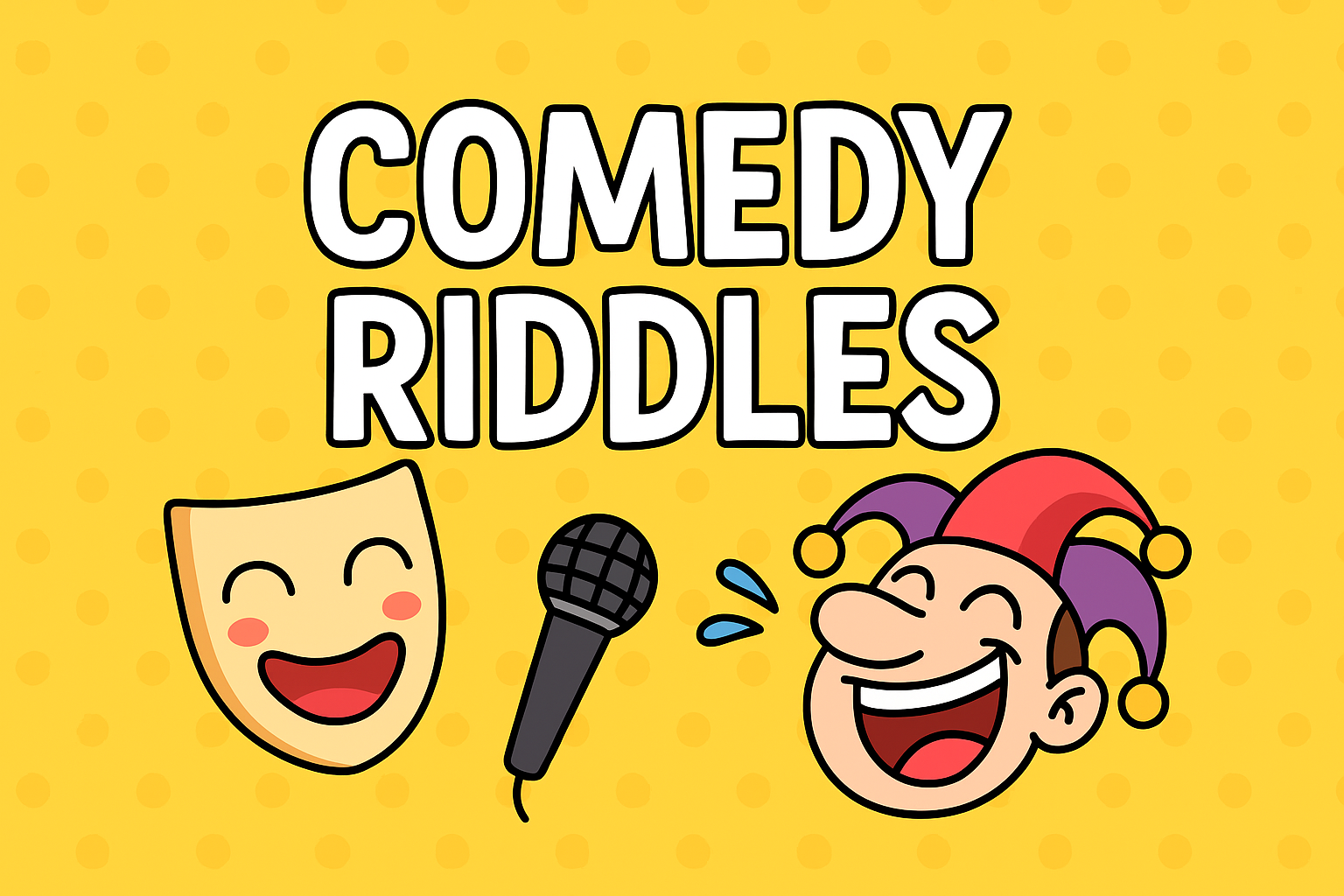 A banner image for riddlespot.com with two faces laughing featuring Modern Riddles