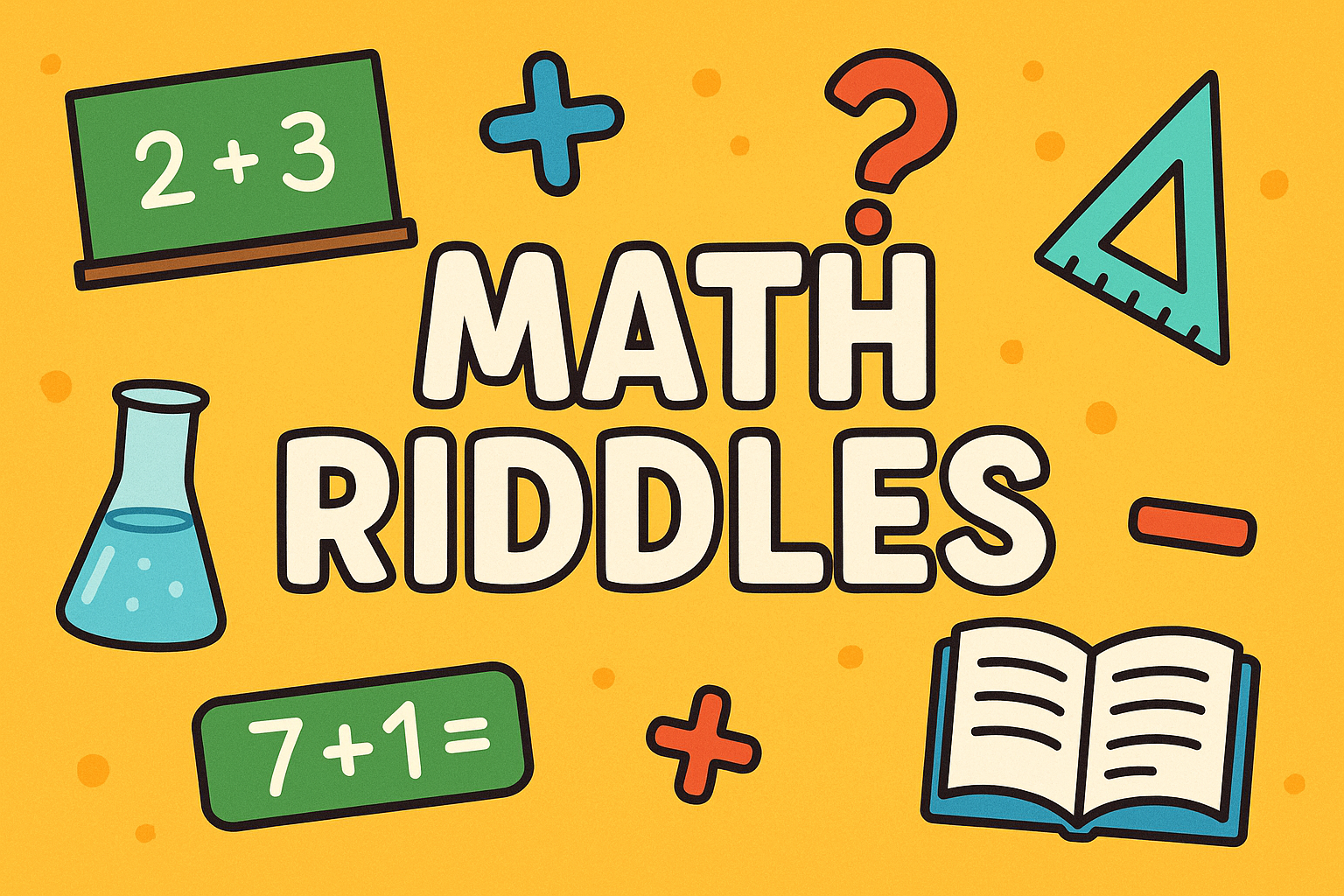 A banner image for riddlespot.com with two faces laughing featuring Math Riddles