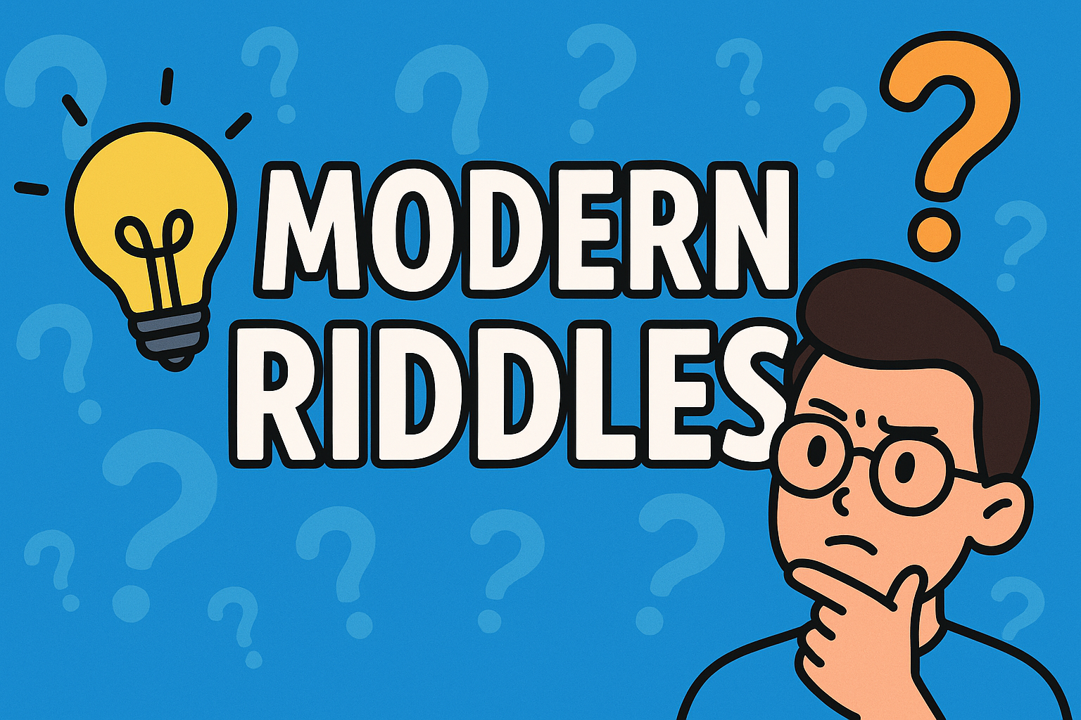 A banner image for riddlespot.com featuring Modern Riddles