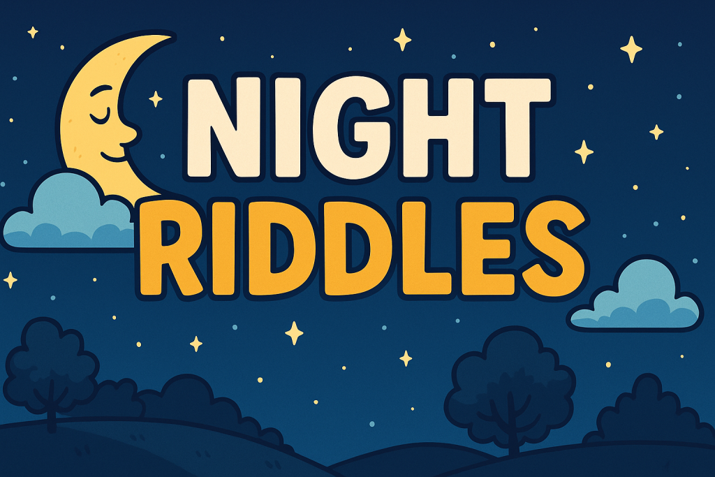 A banner image for riddlespot.com featuring Night Riddles