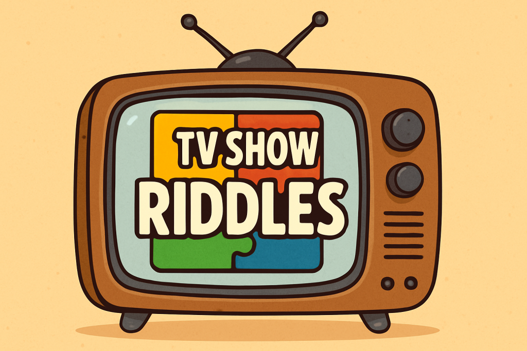 A banner image for riddlespot.com featuring TV Show Riddles