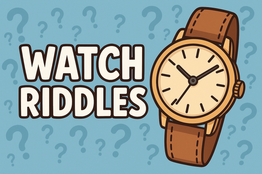 A banner image for riddlespot.com featuring Watch Riddles