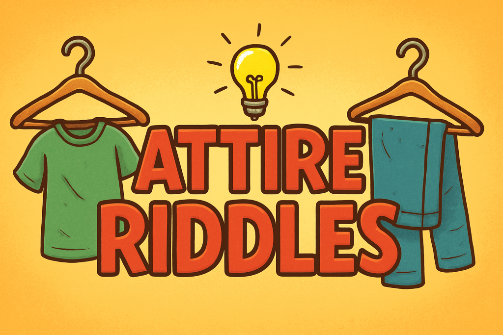 A banner image for riddlespot.com with shirt and pants featuring Wedding Riddles