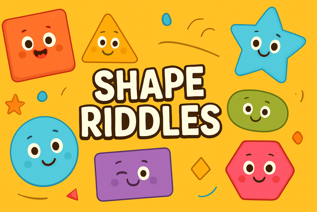A banner image for riddlespot.com featuring Shape Riddles