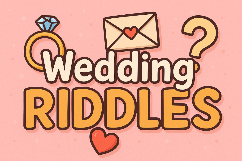 A banner image for riddlespot.com featuring Wedding Riddles
